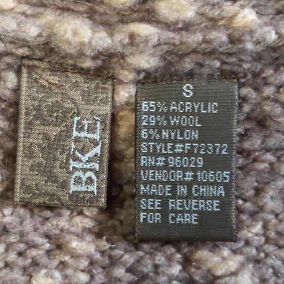 BKE Y2K Cottagecore Sweater Cardigan Neutral Low Neckline Praire Coquette Small - Picture 9 of 11